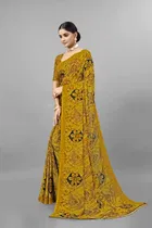 Georgette Printed Saree for Women 