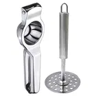Oc9 Stainless Steel Lemon Squeezer & Potato Masher Kitchen Tool Set 