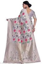 Cotton Linen Zari Woven Saree for Women 