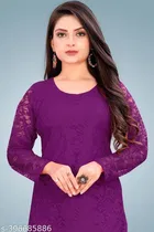Net Kurti for Women,  Purple  