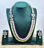 Premium Quality  Pearl And Kundan Necklace Set for Women, Pink
