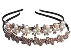 Plastic Pearl & Butterfly Stone Hairbands for Women 