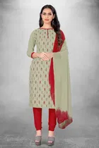 Cotton Slub Unstitched Dress Material for Women 