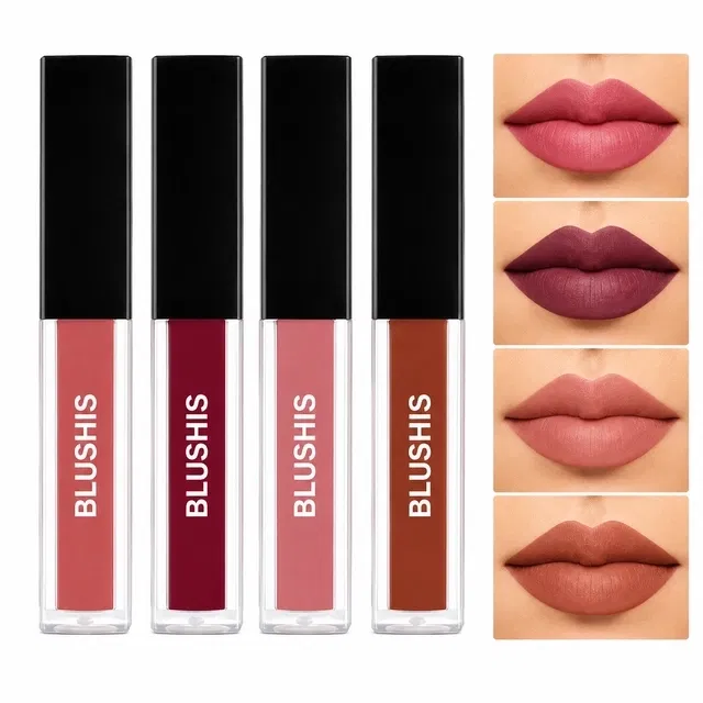 Super Stay Matte Liquid Lipstick, Nude Edition, 4 ml [Pack of 4]