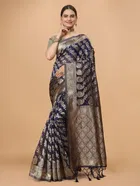 Jacquard Zari Woven Saree for Women 