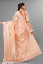 Cotton Linen Zari Woven Saree for Women 