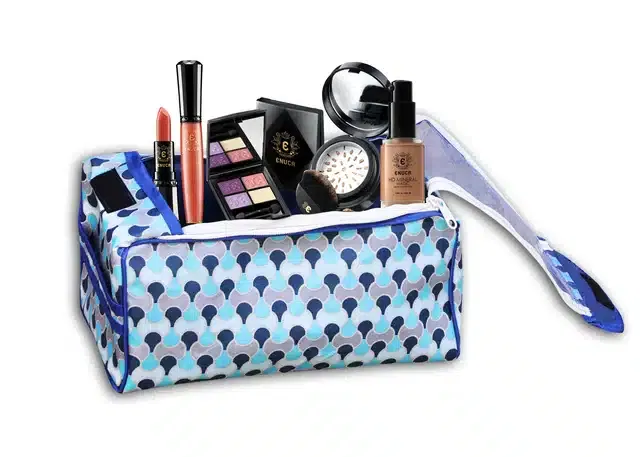 PVC Printed Makeup Storage Pouch (Multicolor)
