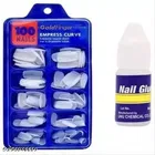 Artificial Nails with Glue, Multicolor, Set of 1