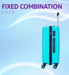 Safari Carter Pro CM 22 Inch [Small] Cabin Trolley Bag with 360° Spinner 8 Wheels, Cyan