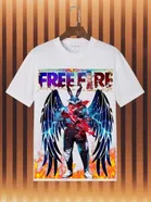 Polyester Printed T-Shirt for Kids, White 