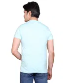 Cotton Blend Printed T-shirt for men, Light Green 