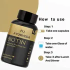 FIJ AYURVEDA Biotin Capsule for Hair Growth & Glowing Skin, Fights Nail Brittleness  