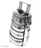 Leroyal Steel 4 Tier handi Lunch Box 