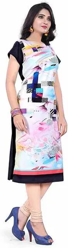 AK Fashion Mall Women Crepe Kurti 