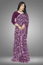 Georgette Printed Saree for Women 