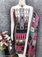 Embroidered Punjabi/All Over Suits Semi-Stitched Suits 
