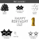 Gold & SIlver Theme 1st Birthday Balloon Decoration Kit , Multicolor, Pack Of 69