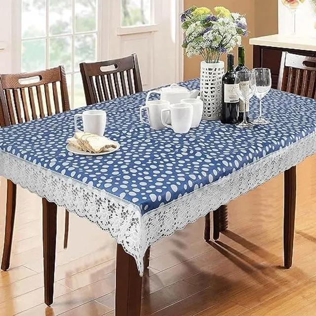 PVC Printed 4 Seaters Table Cover (Multicolor, 40x60 inches)