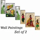 MDF 2 Pcs Designer Wall Painting for Home & Office 