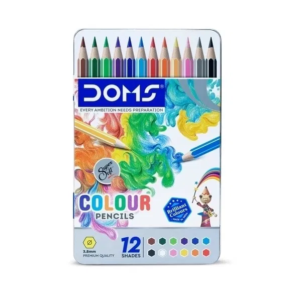 Doms FSC 12 Pencil Flat Tin