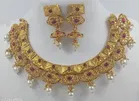 Brass Necklace with Earrings for Women 