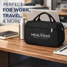 Lunch Meal Box Bag Insulated thermal Black
