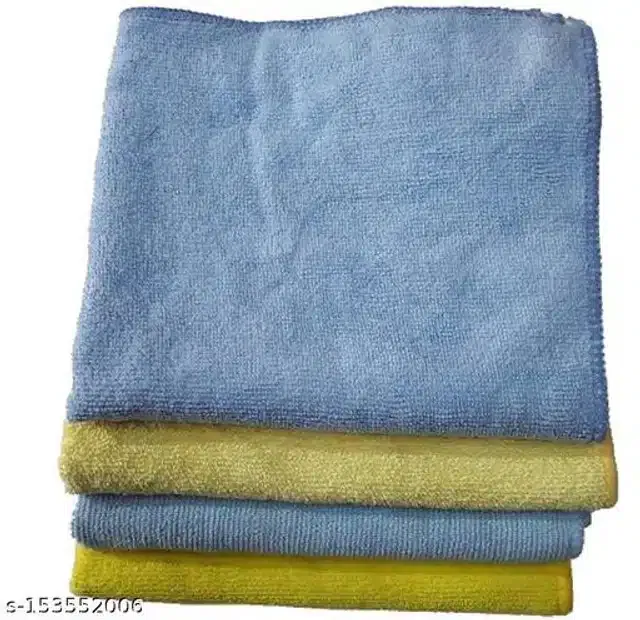 Microfiber Bath Towel (Multicolor, 40x40 cm) (Pack of 4)