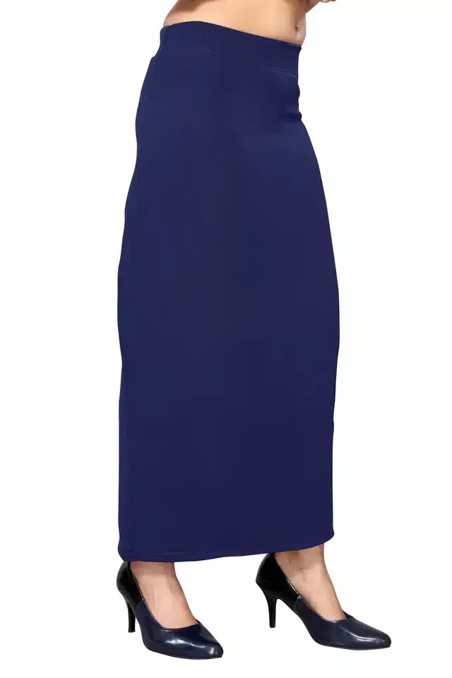 Saree Petticoat for Women (Navy Blue, L)