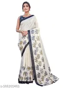 Art Silk Printed Saree for Women, Multicolor 