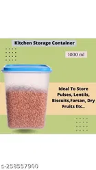 Plastic Storage Containers, White, Pack of 12 