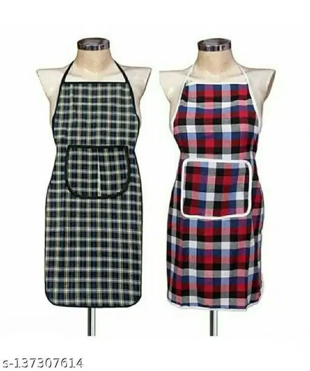Aprons for Home (Multicolor, Pack of 2)