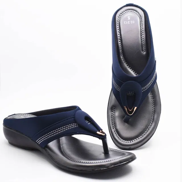 Heels for Women (Navy Blue, 6)