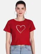 Cotton Blend Printed Tops for Women 