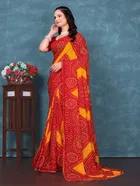 Georgette Printed Saree for Women 