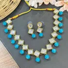 Kundan Necklace  for Women, Blue