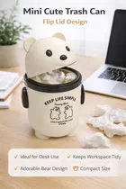 Mini Cute Trash Can with Lid