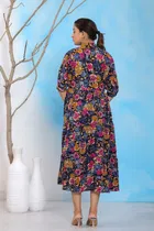 Georgette Printed Midi Dress for Women 