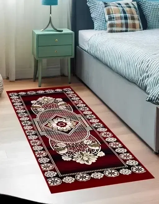 Alaqsa Abstract Bed runner 24x72inch Red Pack of 1