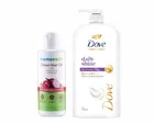 Combo of Mamaearth Onion Herbal Hair Oil (150 ml) & Dove Daily Shine Shampoo (1000 ml) (Set of 2)