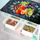 KANUSHI Industries® 1Pc Fridge Cover for Top with 6 Utility Pockets + 1 Handles Covers + 3 Fridge Mats 