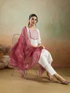 Rayon Printed Kurta with Pant & Dupatta for Women 