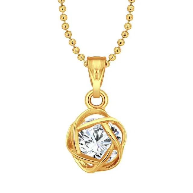 Latest Design Brass Women Chain With Pendant (Gold) (VFJ-43)