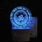 DM COLLECTION 3D Illusion LED Night Light With 7 LED Color Changing For Bedroom Decoration (Gayatri Mantra) (Pack of 1)