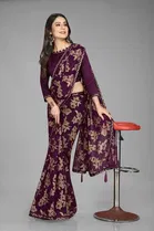 Trendy Heavy Georgette Saree with Blouse Piece For Women 