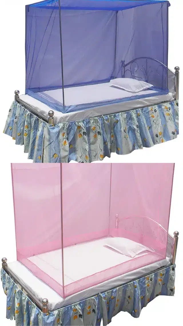 Single Bed Mosquito Net (Pack of 2) (Multicolor, 6x3 feet)