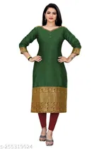 Banarasi Silk Printed Kurti for Women 