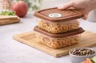 Food Storage Container Set of 4 Brown