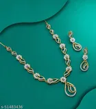 Alloy Necklace with Earrings for Women 