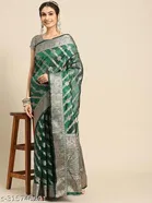 Organza Zari Woven Saree for Women 