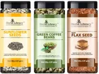 Herbs Library Sunflower Seeds, Green Coffee Beans and Raw Flax Seeds 